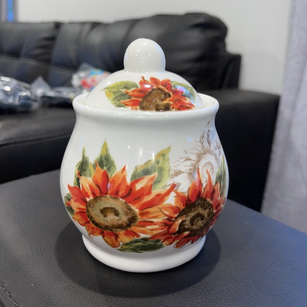 Maxcera‎ Red Sunflower Sugar Bowl